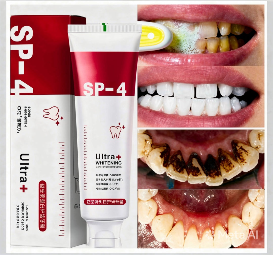 Original SP 4 Ultra Brightening Toothpaste Advanced Whitening Formula for Stain Removal and Enamel Protection-50 gm (Pack Of 2)