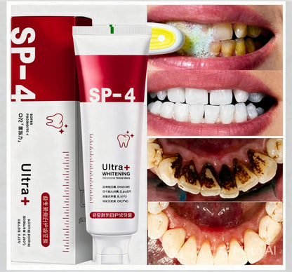 Original SP 4 Ultra Brightening Toothpaste Advanced Whitening Formula for Stain Removal and Enamel Protection-50 gm (Pack Of 2)
