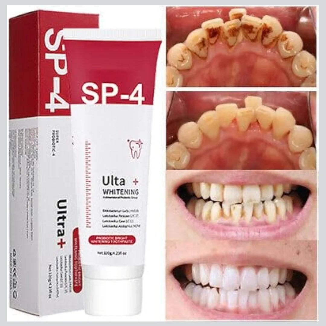 Original SP 4 Ultra Brightening Toothpaste Advanced Whitening Formula for Stain Removal and Enamel Protection-50 gm (Pack Of 2)